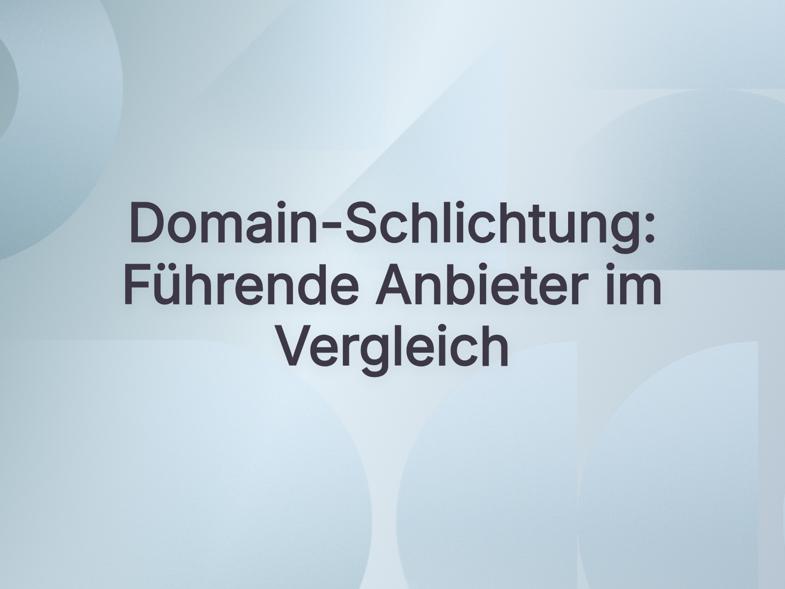 Domain-Schlichtung: Führende Anbieter im Vergleich