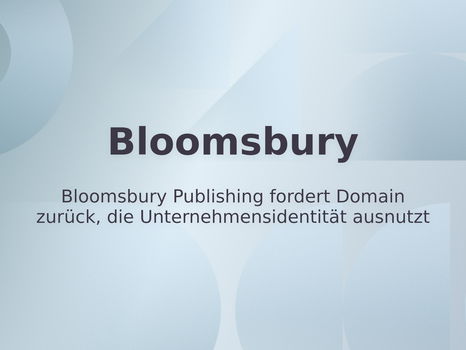 Bloomsbury Publishing fordert Domain zurück, die Unternehmensidentität ausnutzt