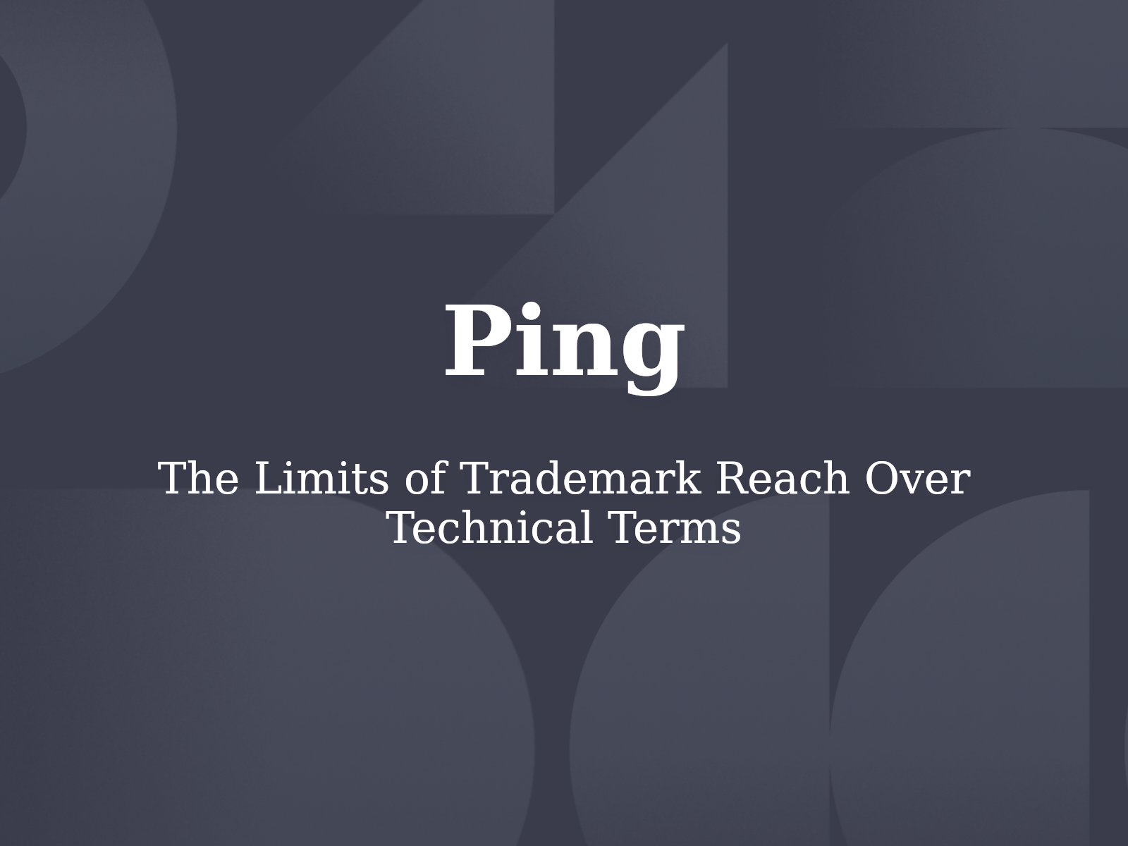 The Limits of Trademark Reach Over Technical Terms