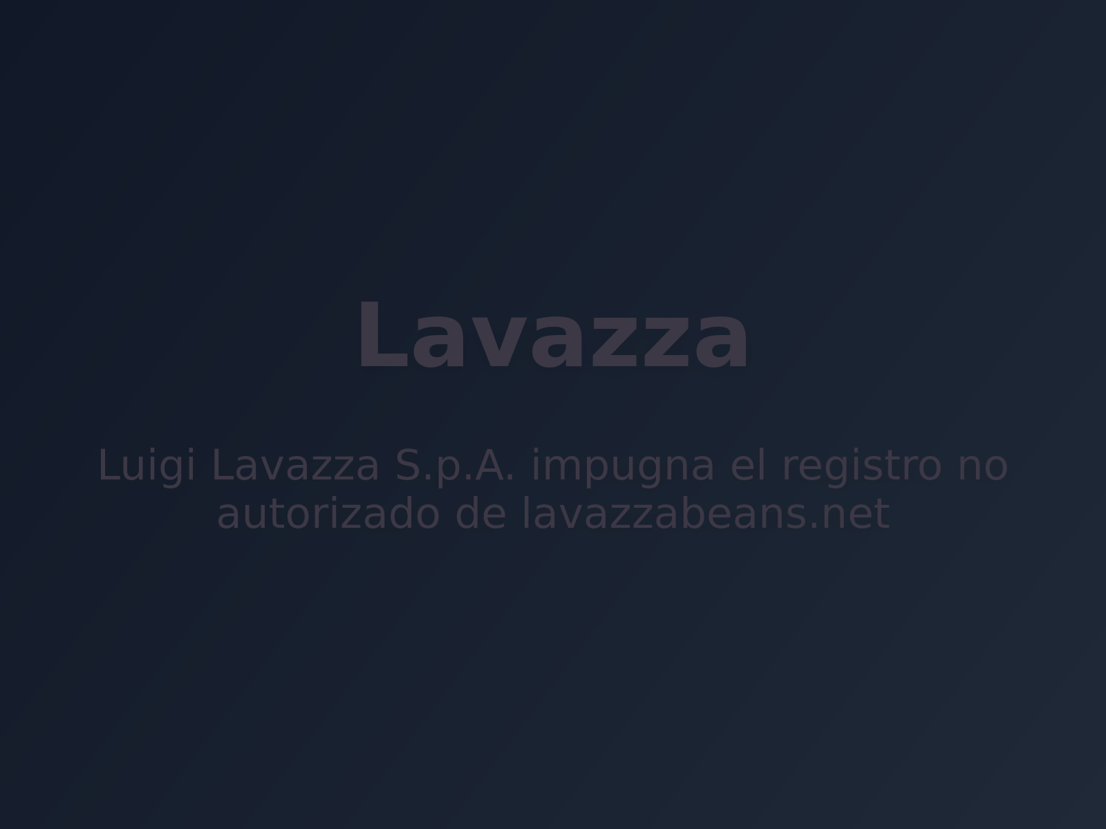 Luigi Lavazza S.p.A. impugna el registro no autorizado de lavazzabeans.net