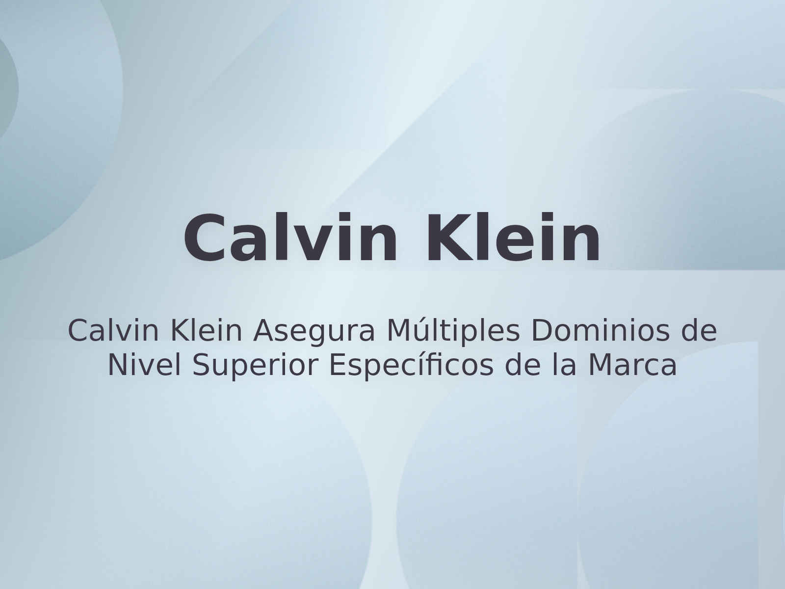 Calvin Klein Asegura Múltiples Dominios de Nivel Superior Específicos de la Marca