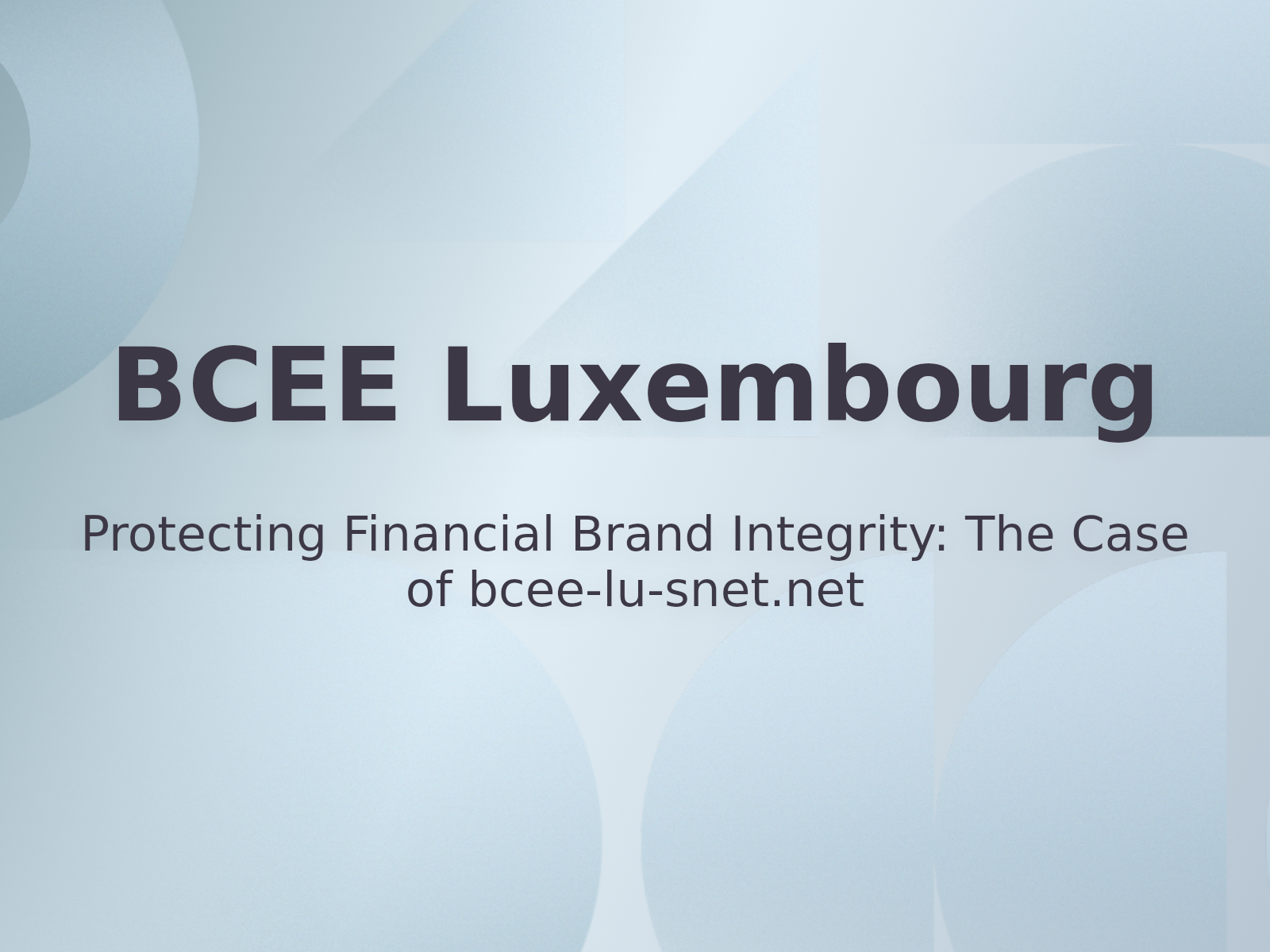 Protecting Financial Brand Integrity: The Case of bcee-lu-snet.net
