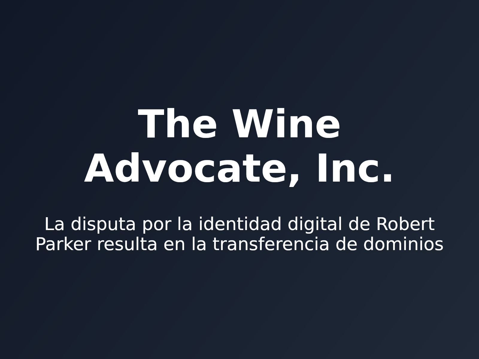 La disputa por la identidad digital de Robert Parker resulta en la transferencia de dominios