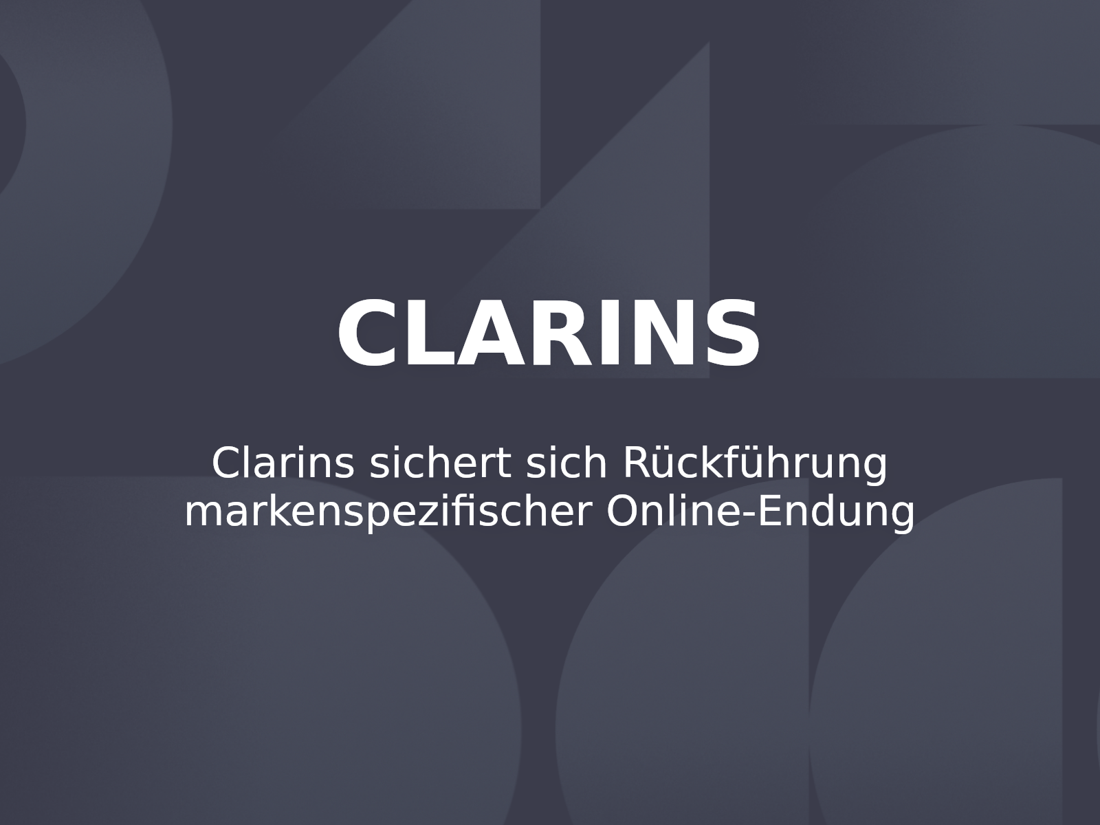 Clarins sichert sich Rückführung markenspezifischer Online-Endung