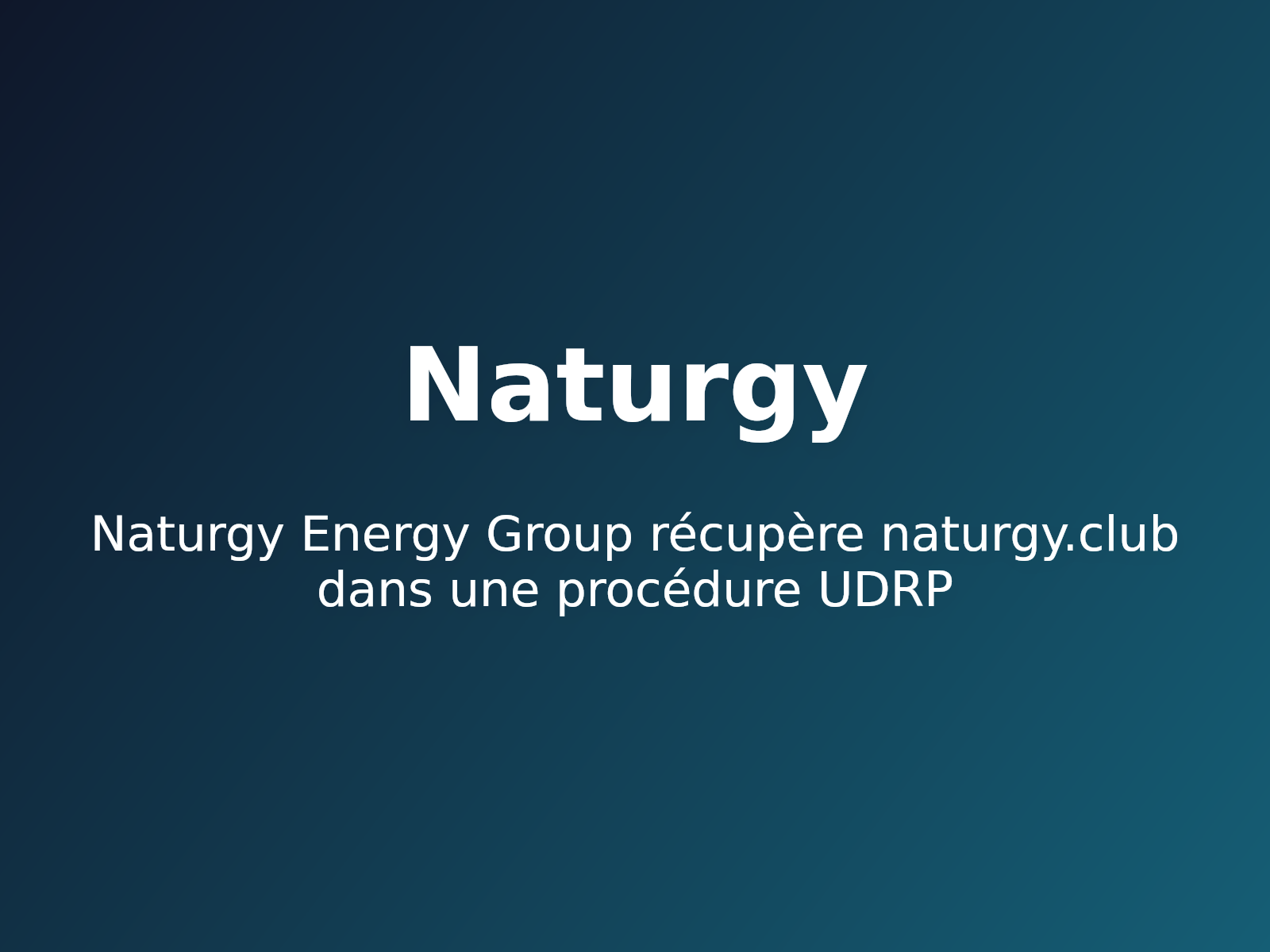 Naturgy Energy Group récupère naturgy.club dans une procédure UDRP