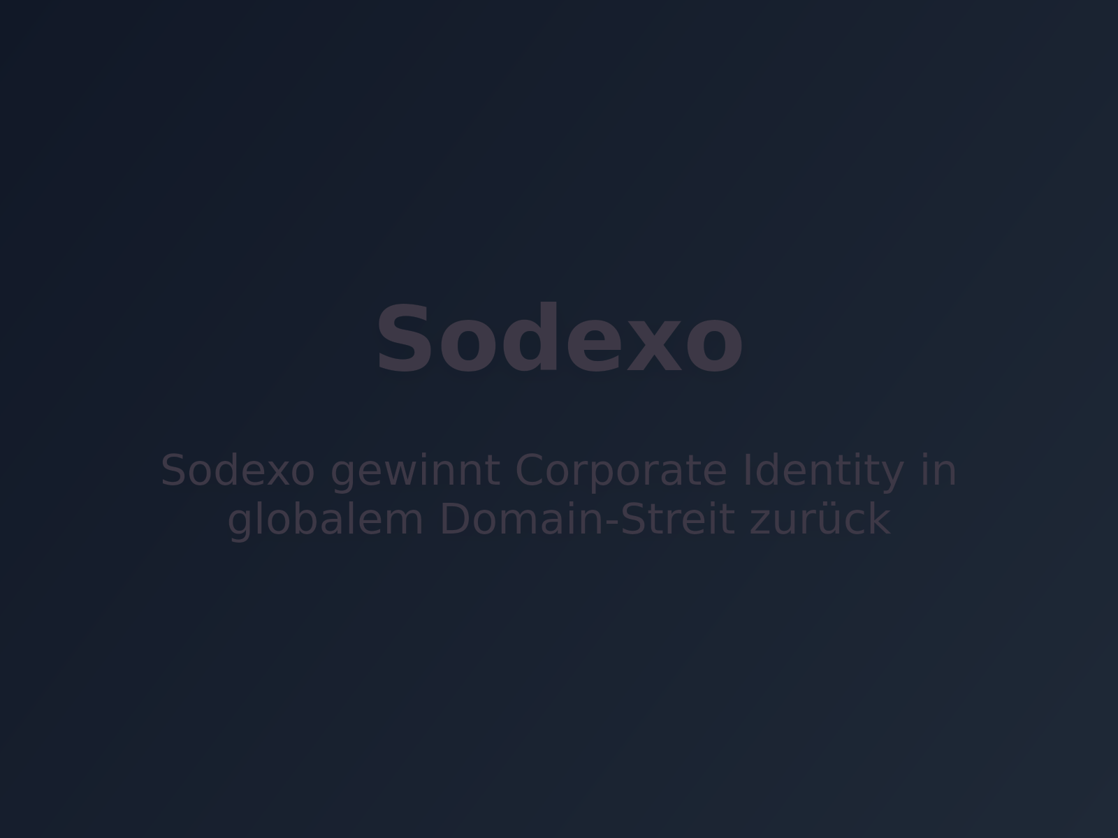 Sodexo gewinnt Corporate Identity in globalem Domain-Streit zurück