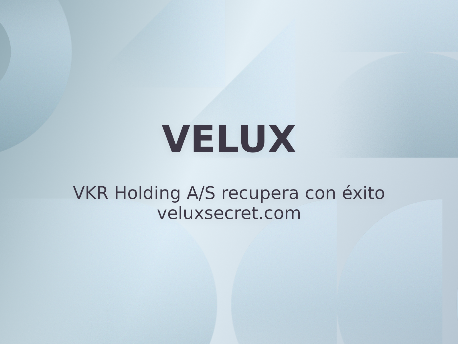 VKR Holding A/S recupera con éxito veluxsecret.com