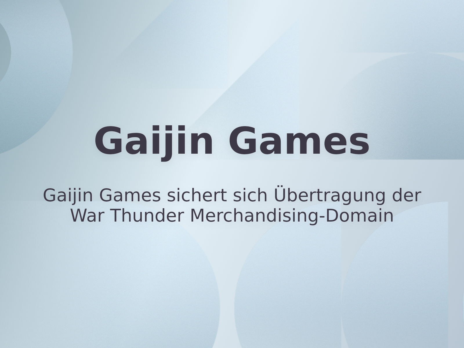 Gaijin Games sichert sich Übertragung der War Thunder Merchandising-Domain