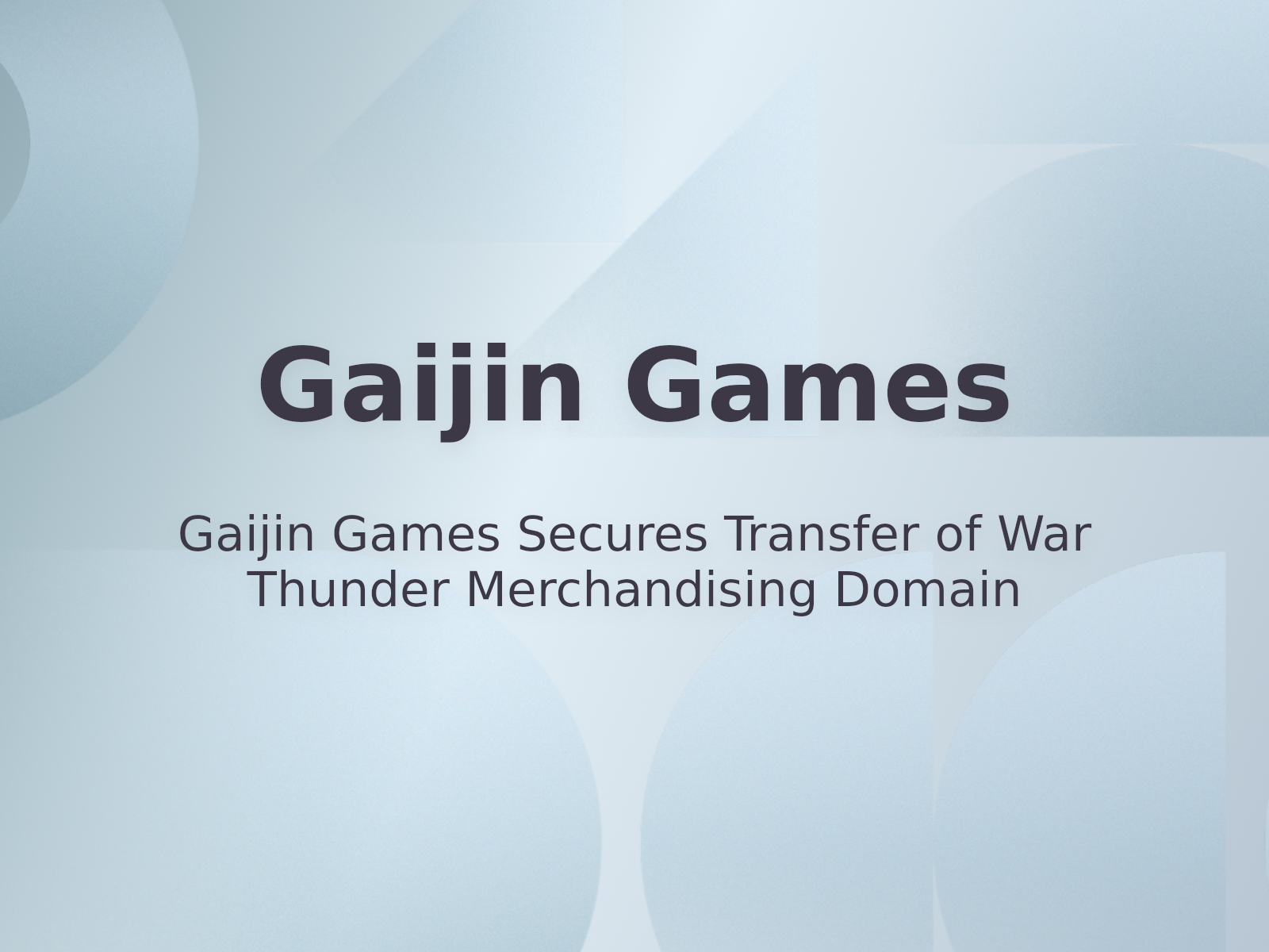 Gaijin Games Secures Transfer of War Thunder Merchandising Domain