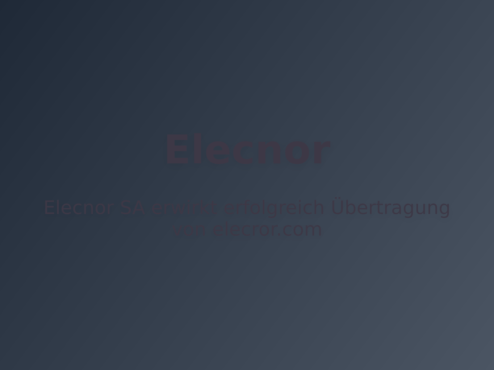Elecnor SA erwirkt erfolgreich Übertragung von elecror.com