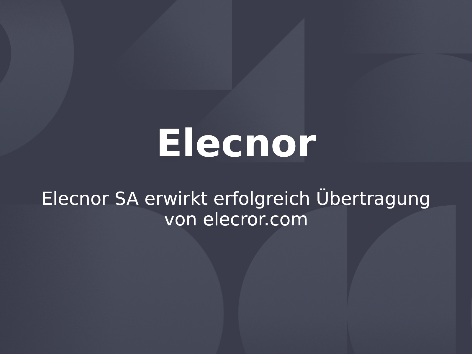 Elecnor SA erwirkt erfolgreich Übertragung von elecror.com