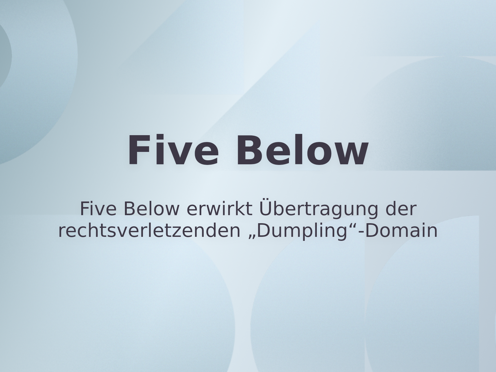 Five Below erwirkt Übertragung der rechtsverletzenden „Dumpling“-Domain