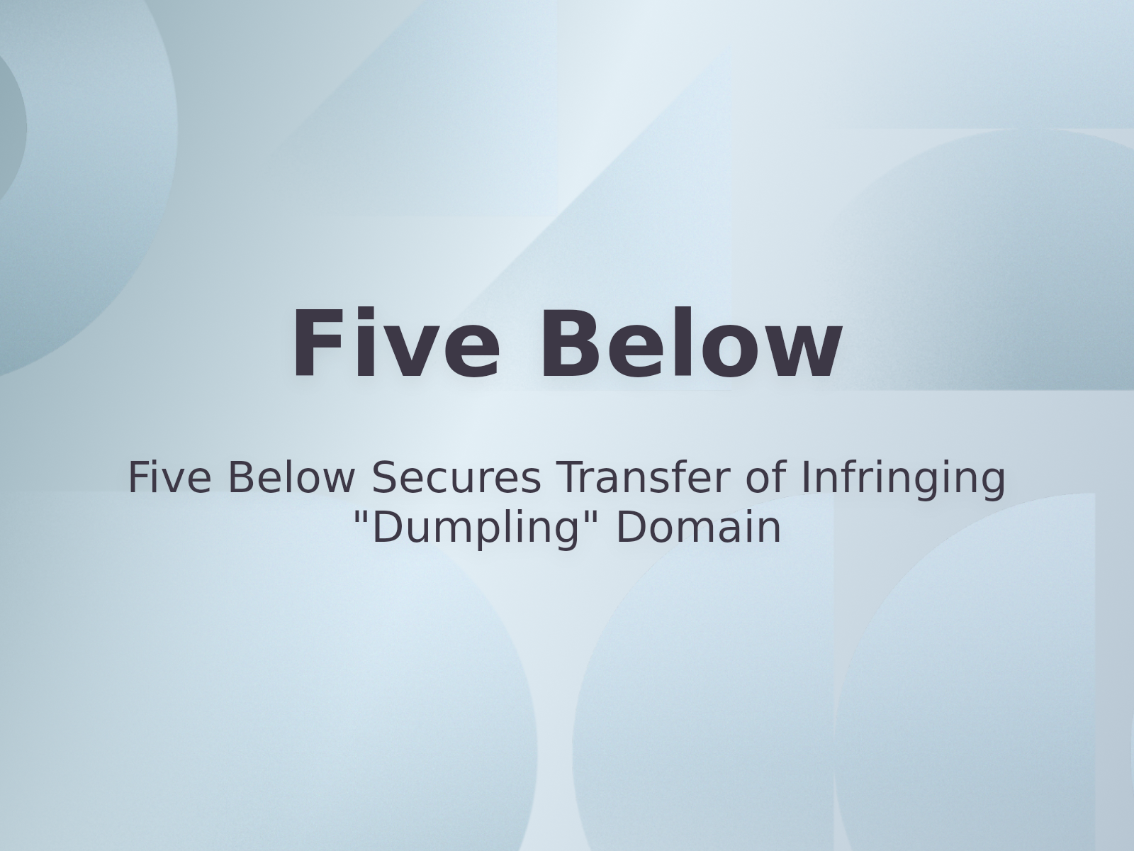 Five Below Secures Transfer of Infringing “Dumpling” Domain