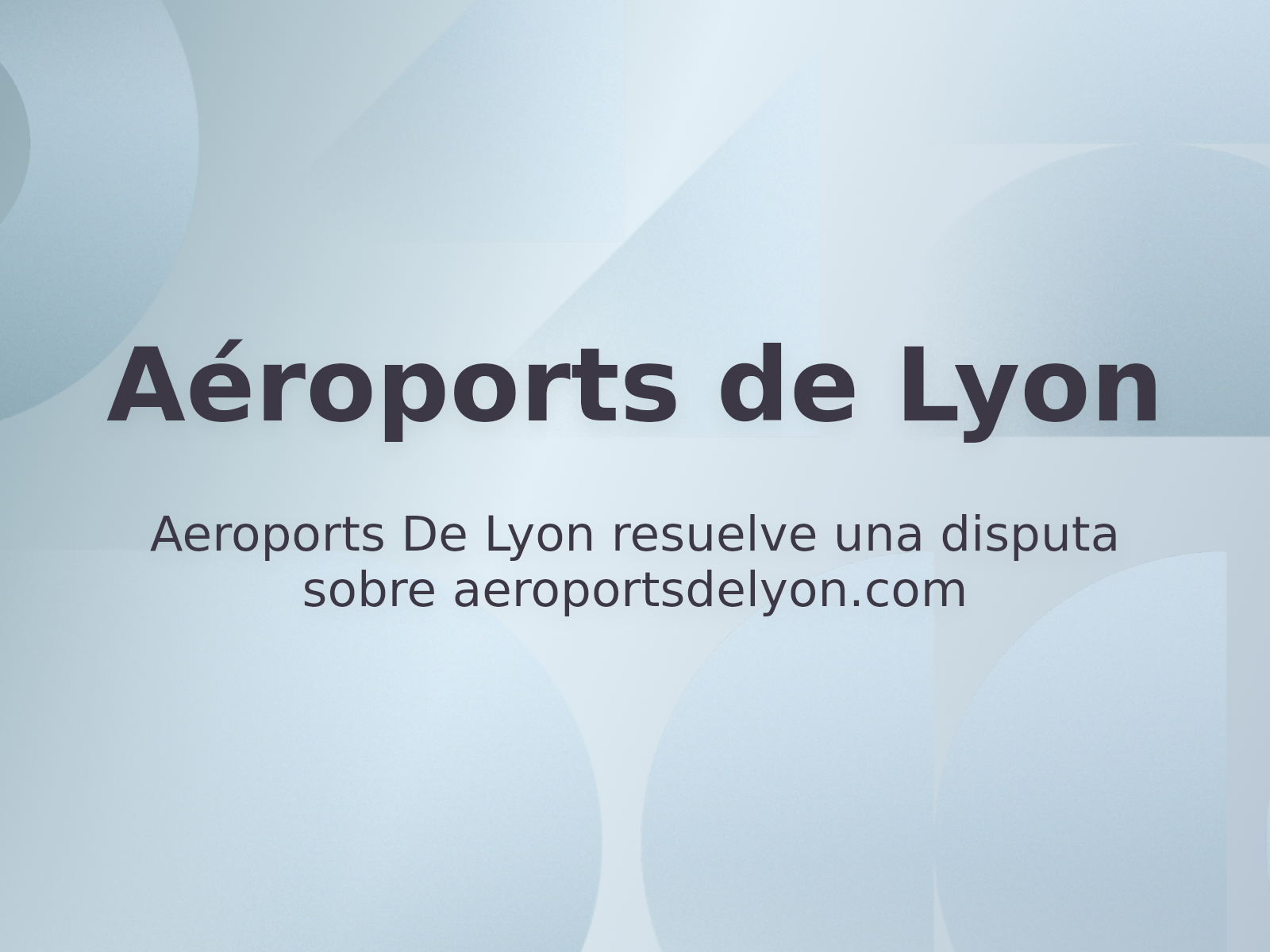 Aeroports De Lyon resuelve una disputa sobre aeroportsdelyon.com