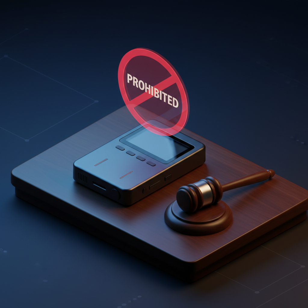 Legal warnings on surreptitious recordings illustration