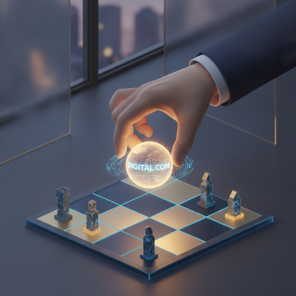 A conceptual image representing domain dispute resolution and brand protection strategy.