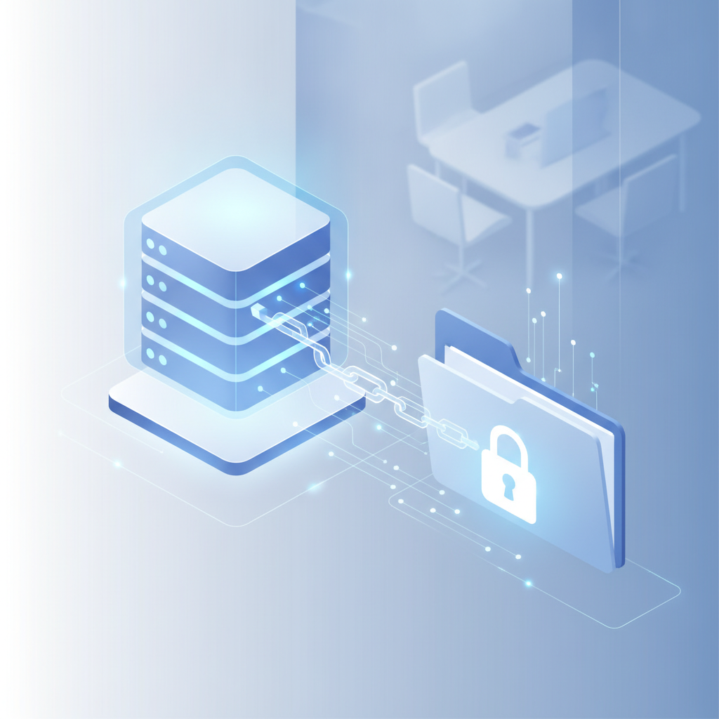 Digital concept representing secure evidence preservation and chain of custody.