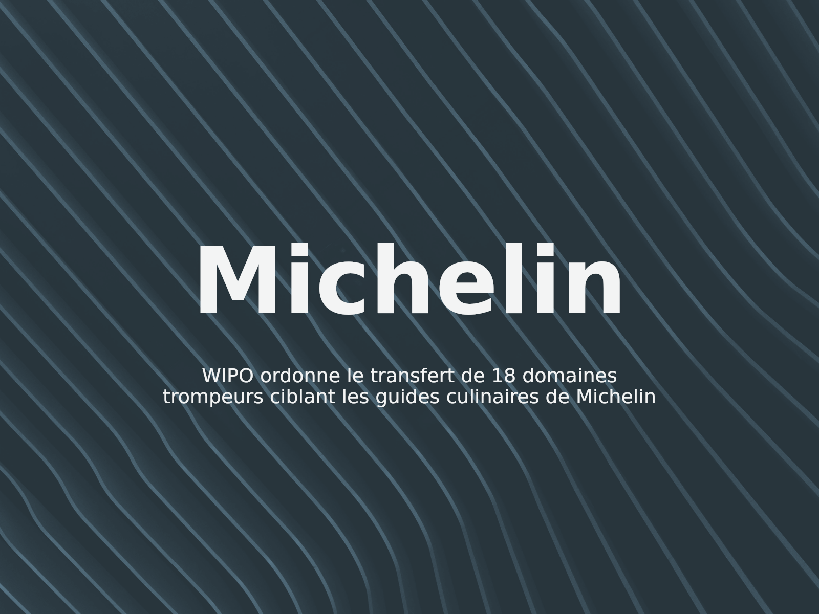 WIPO ordonne le transfert de 18 domaines trompeurs ciblant les guides culinaires de Michelin