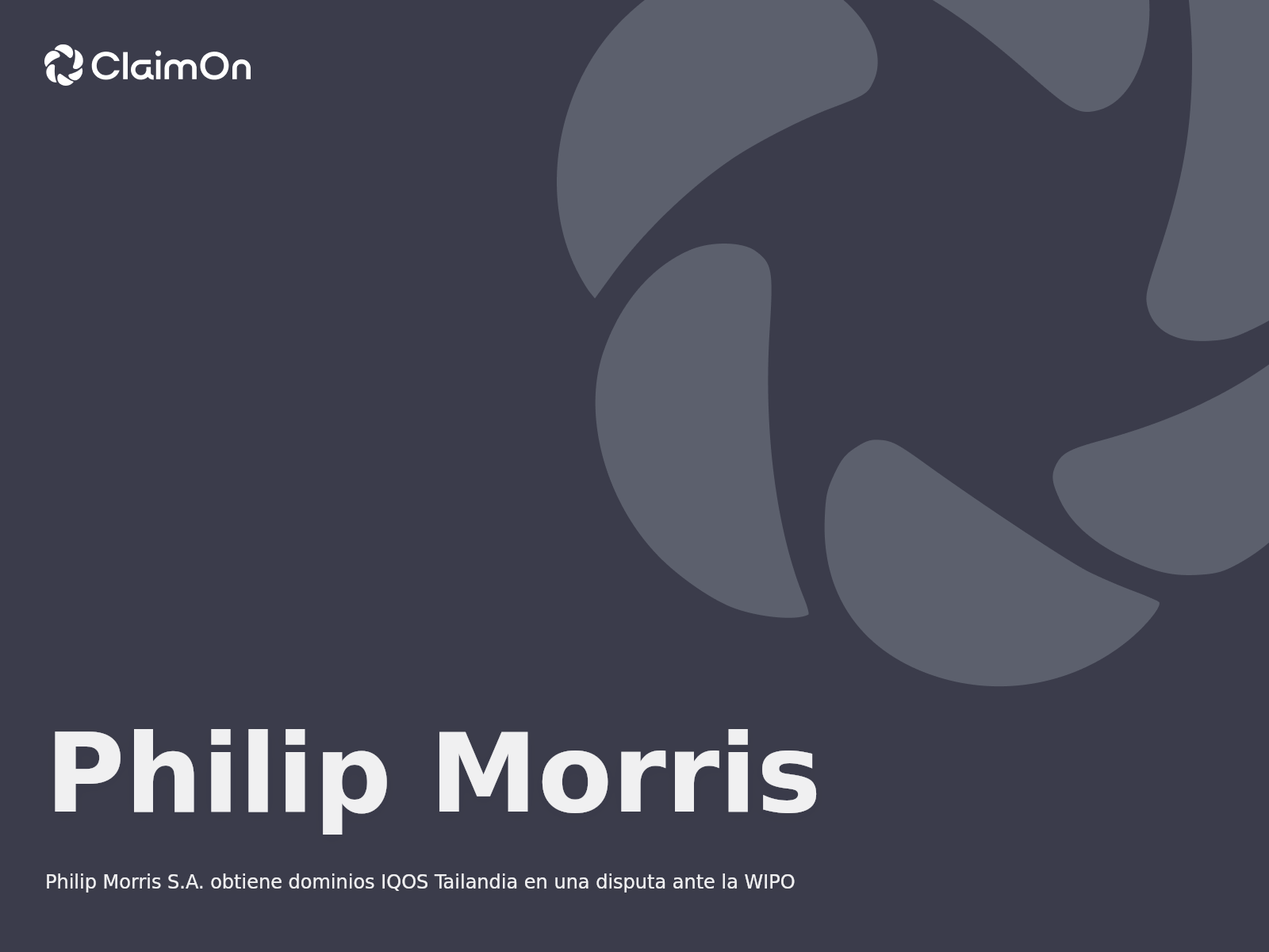 Philip Morris S.A. obtiene dominios IQOS Tailandia en una disputa ante la WIPO