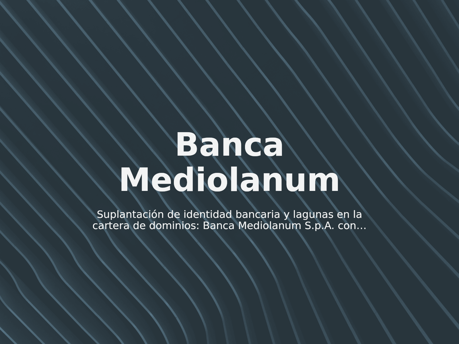 Suplantación de identidad bancaria y lagunas en la cartera de dominios: Banca Mediolanum S.p.A. contra solange meco