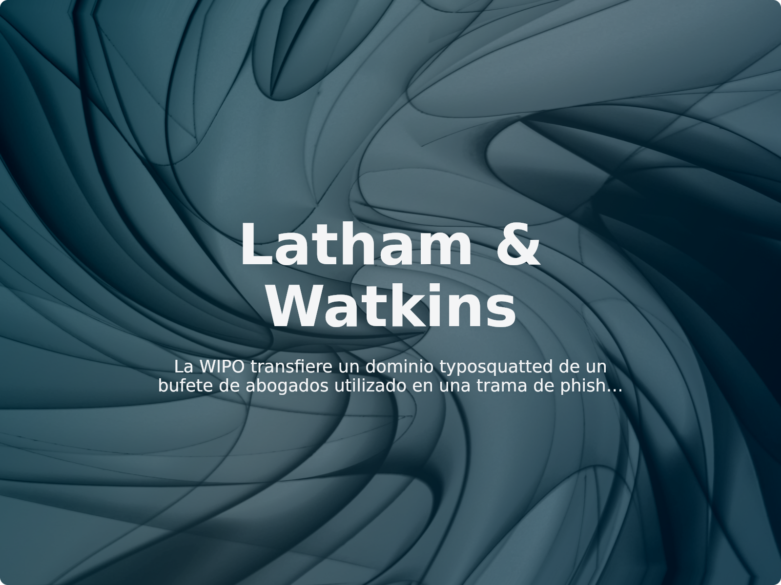 La WIPO transfiere un dominio typosquatted de un bufete de abogados utilizado en una trama de phishing de cuentas por cobrar