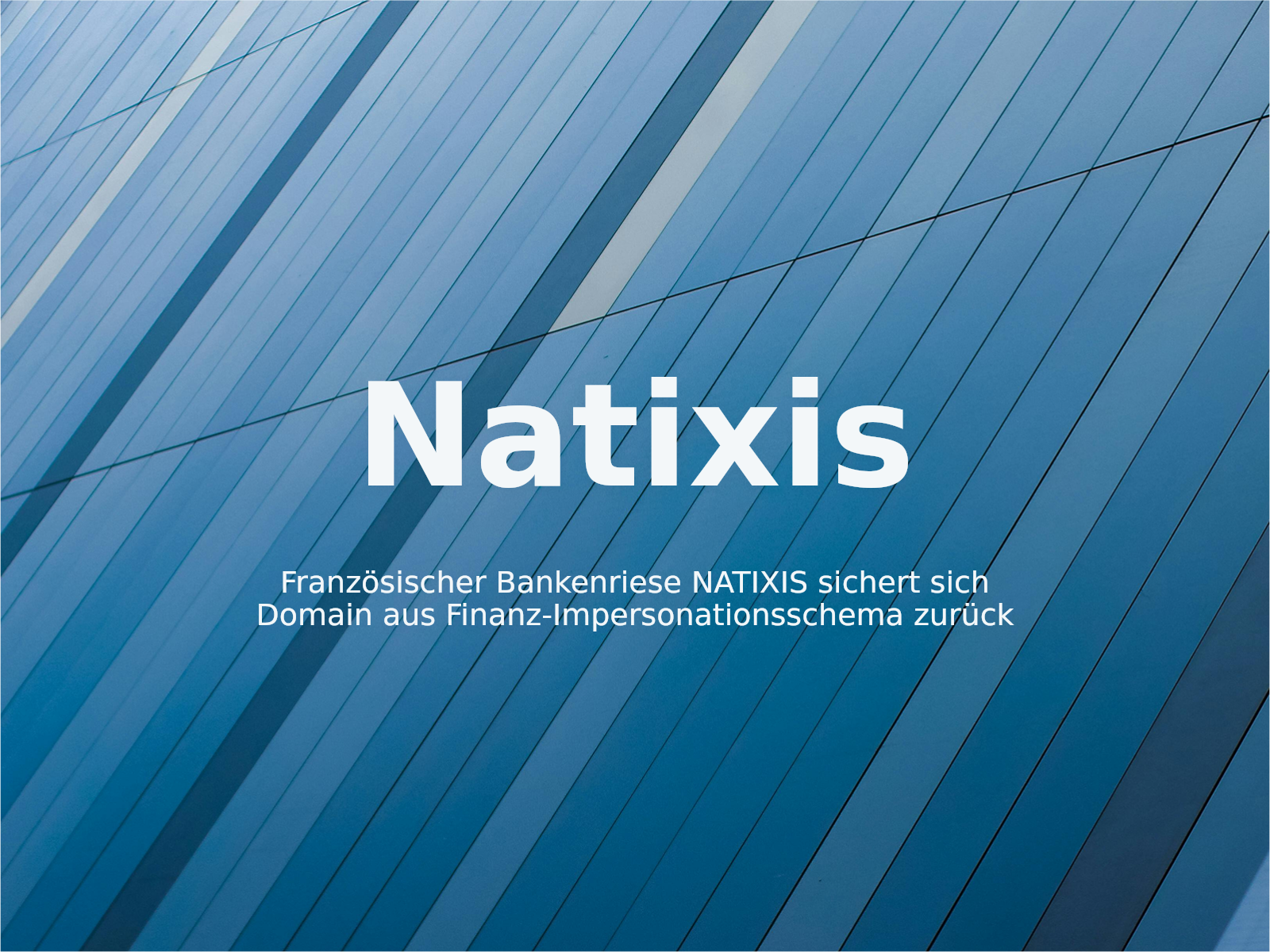 Französischer Bankenriese NATIXIS sichert sich Domain aus Finanz-Impersonationsschema zurück