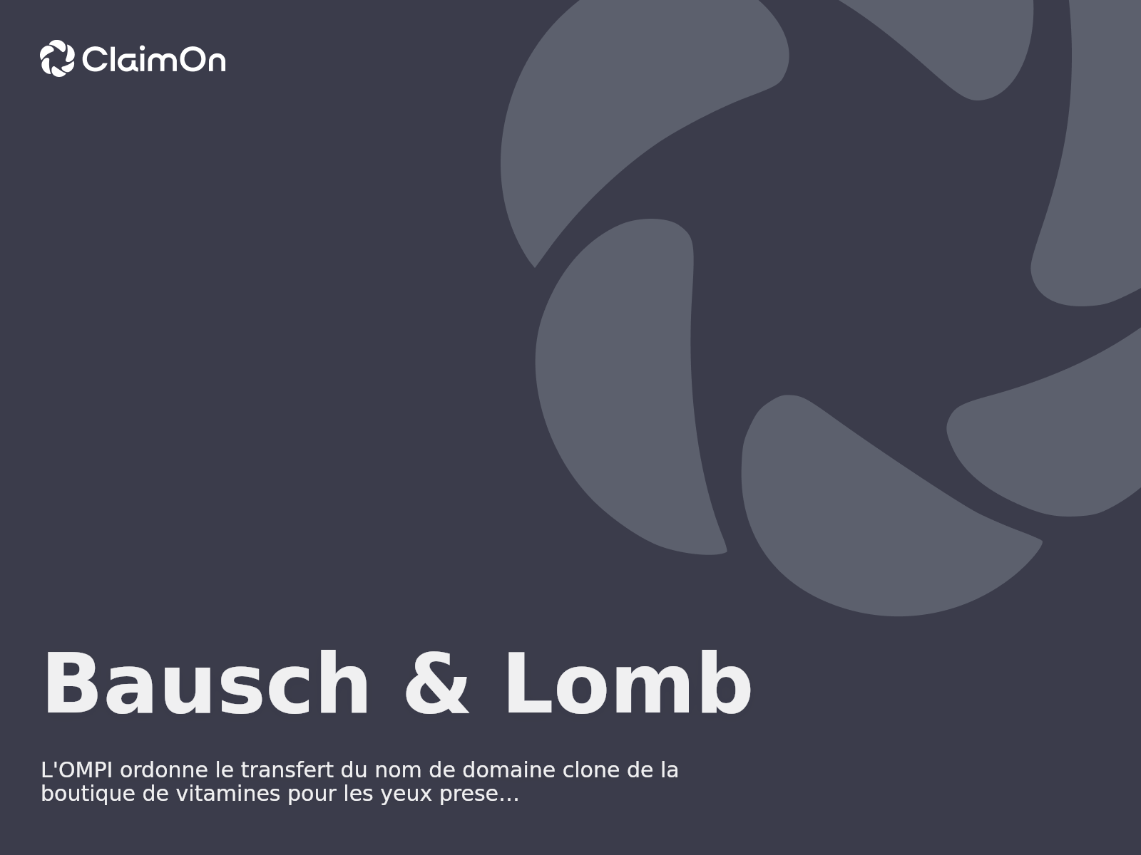L’OMPI ordonne le transfert du nom de domaine clone de la boutique de vitamines pour les yeux preservisions.site