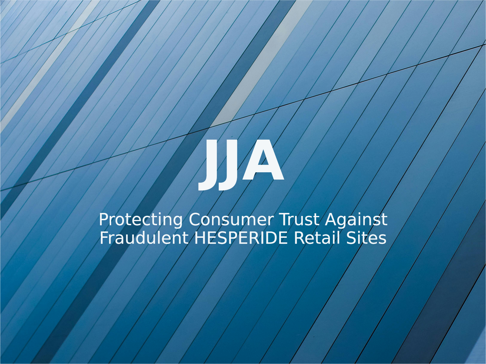 Protecting Consumer Trust Against Fraudulent HESPERIDE Retail Sites