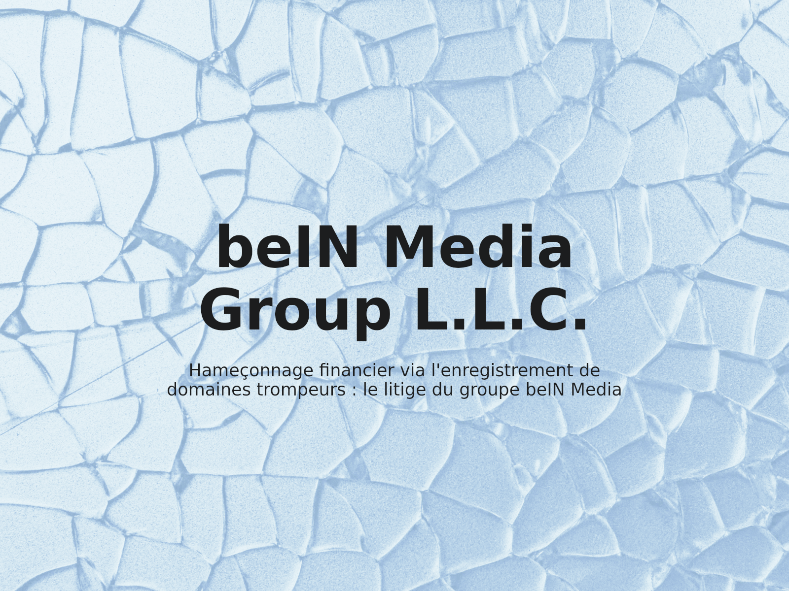 Hameçonnage financier via l’enregistrement de domaines trompeurs : le litige du groupe beIN Media