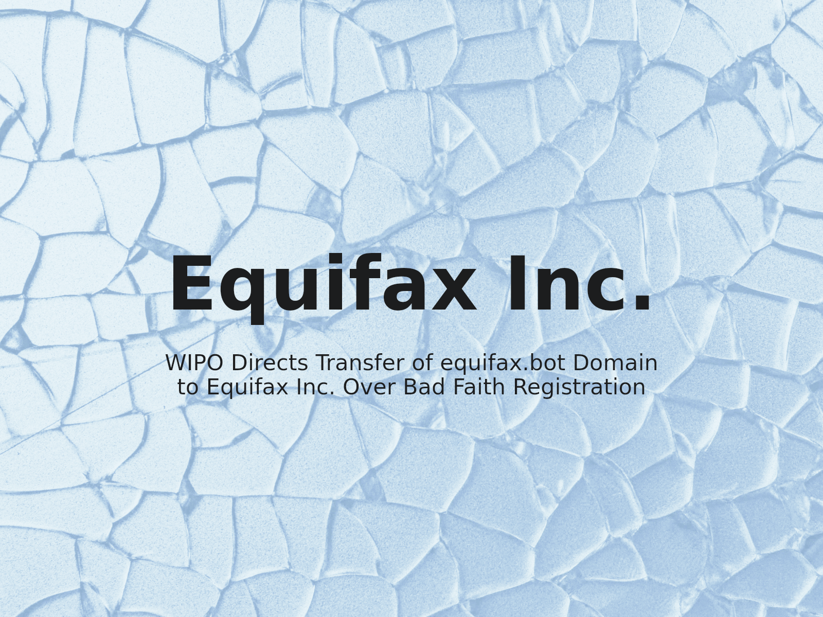 WIPO Directs Transfer of equifax.bot Domain to Equifax Inc. Over Bad Faith Registration