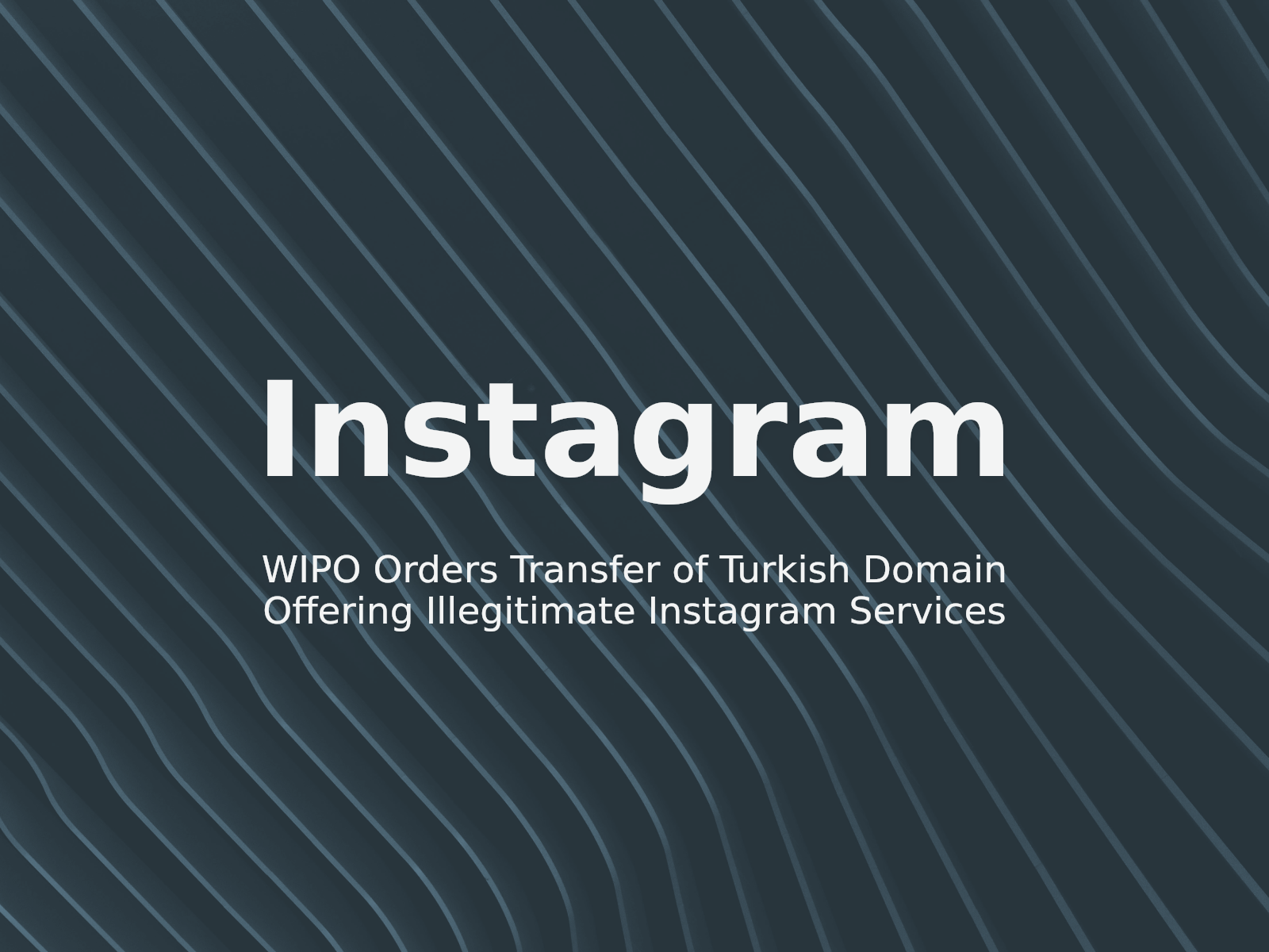 WIPO Orders Transfer of Turkish Domain Offering Illegitimate Instagram Services