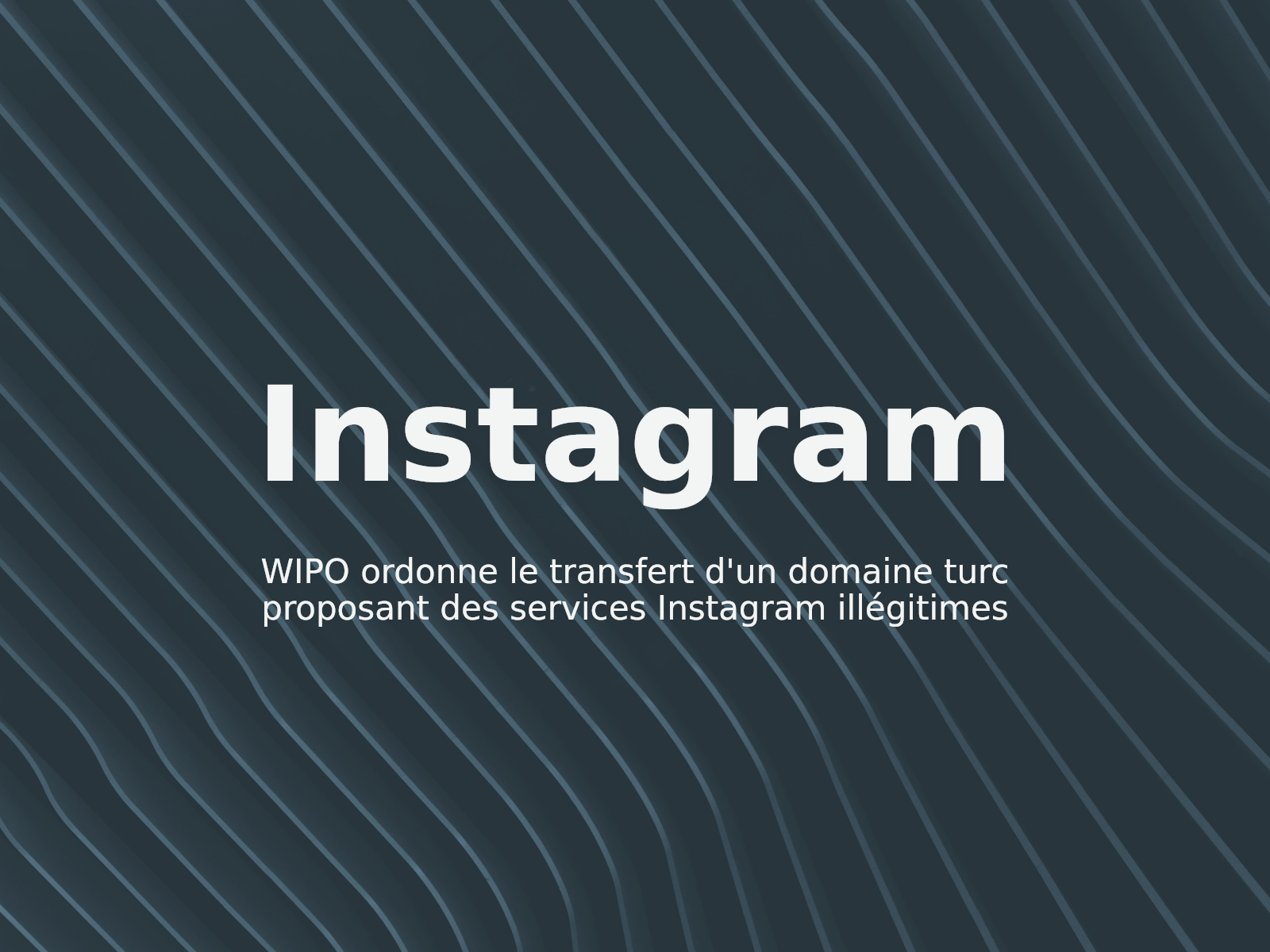 WIPO ordonne le transfert d’un domaine turc proposant des services Instagram illégitimes