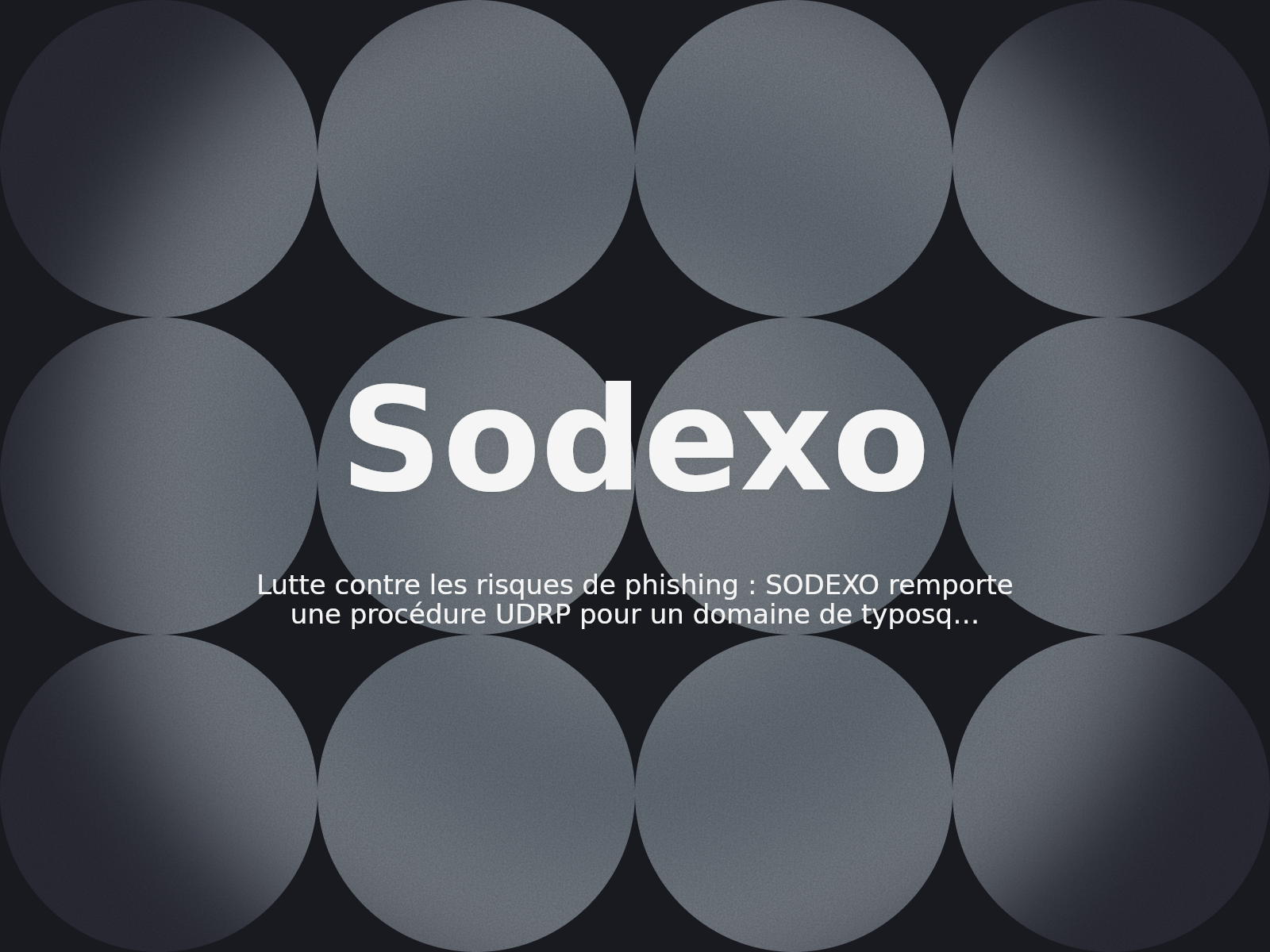 Lutte contre les risques de phishing : SODEXO remporte une procédure UDRP pour un domaine de typosquatting