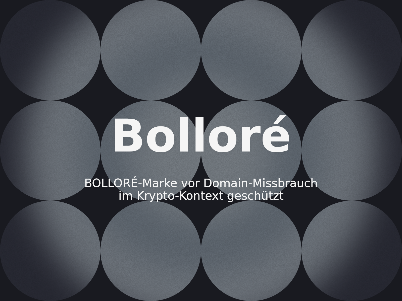 BOLLORÉ-Marke vor Domain-Missbrauch im Krypto-Kontext geschützt