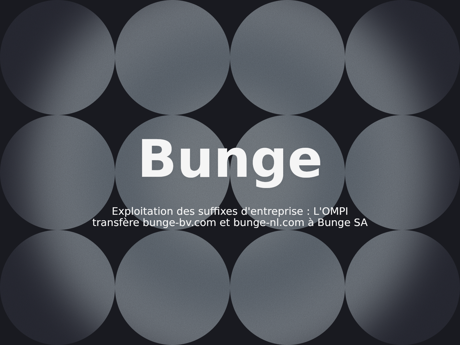 Exploitation des suffixes d’entreprise : L’OMPI transfère bunge-bv.com et bunge-nl.com à Bunge SA