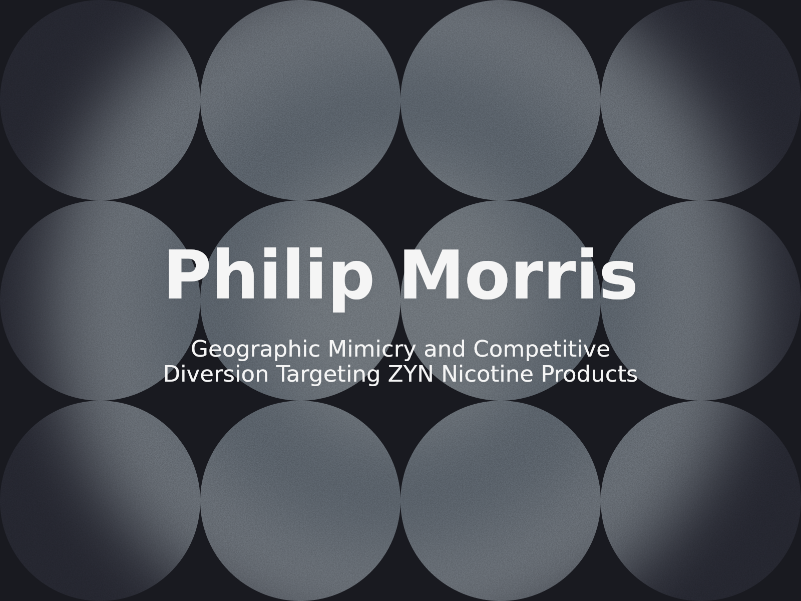 Geographic Mimicry and Competitive Diversion Targeting ZYN Nicotine Products