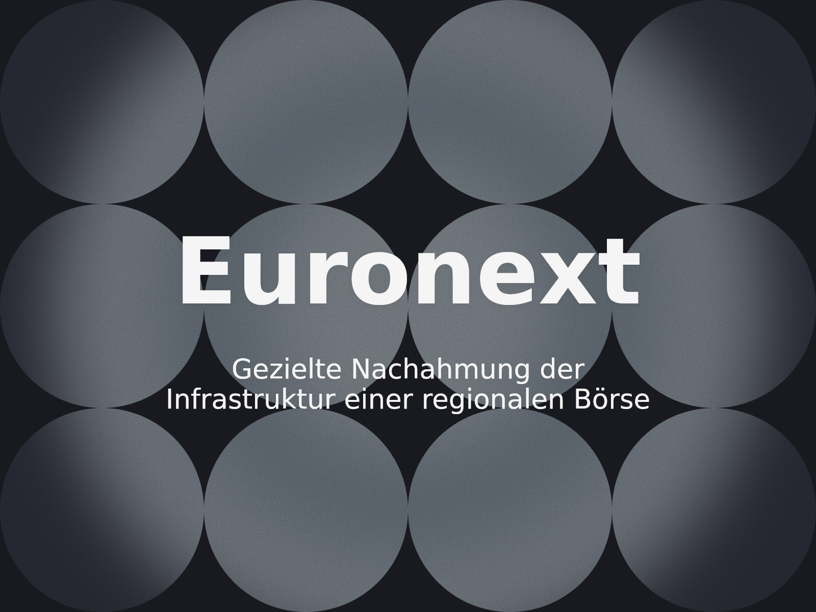 Gezielte Nachahmung der Infrastruktur einer regionalen Börse