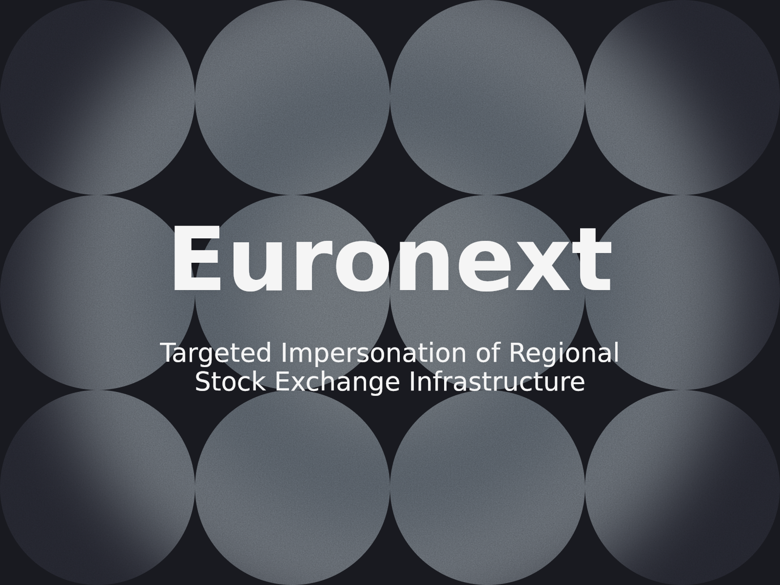 Targeted Impersonation of Regional Stock Exchange Infrastructure