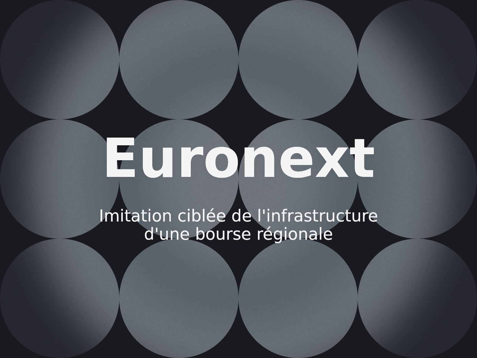 Imitation ciblée de l’infrastructure d’une bourse régionale