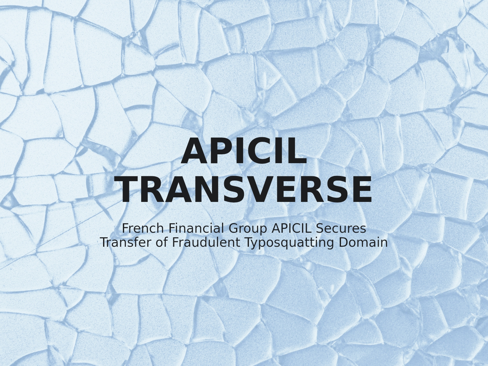 French Financial Group APICIL Secures Transfer of Fraudulent Typosquatting Domain