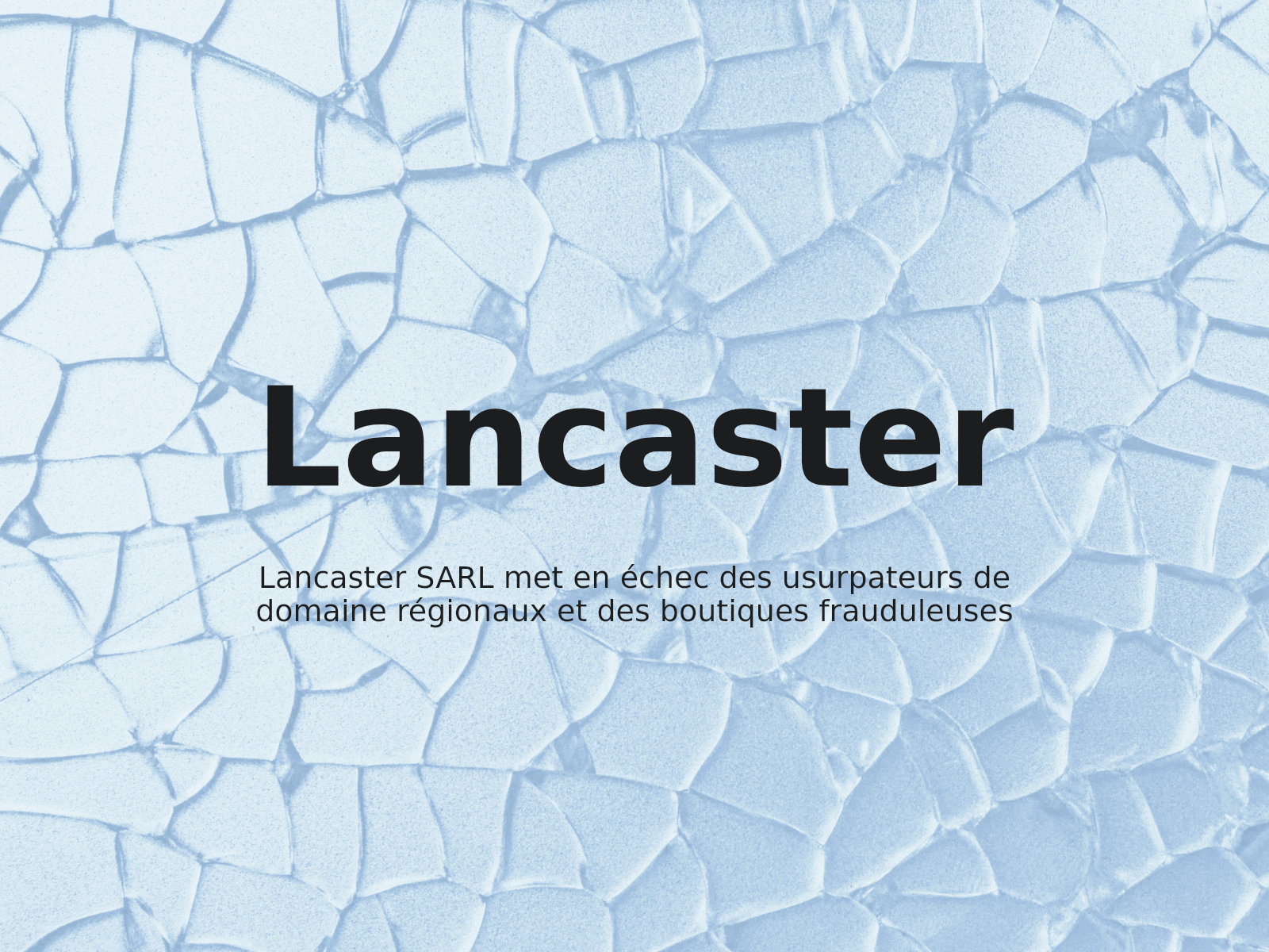 Lancaster SARL met en échec des usurpateurs de domaine régionaux et des boutiques frauduleuses