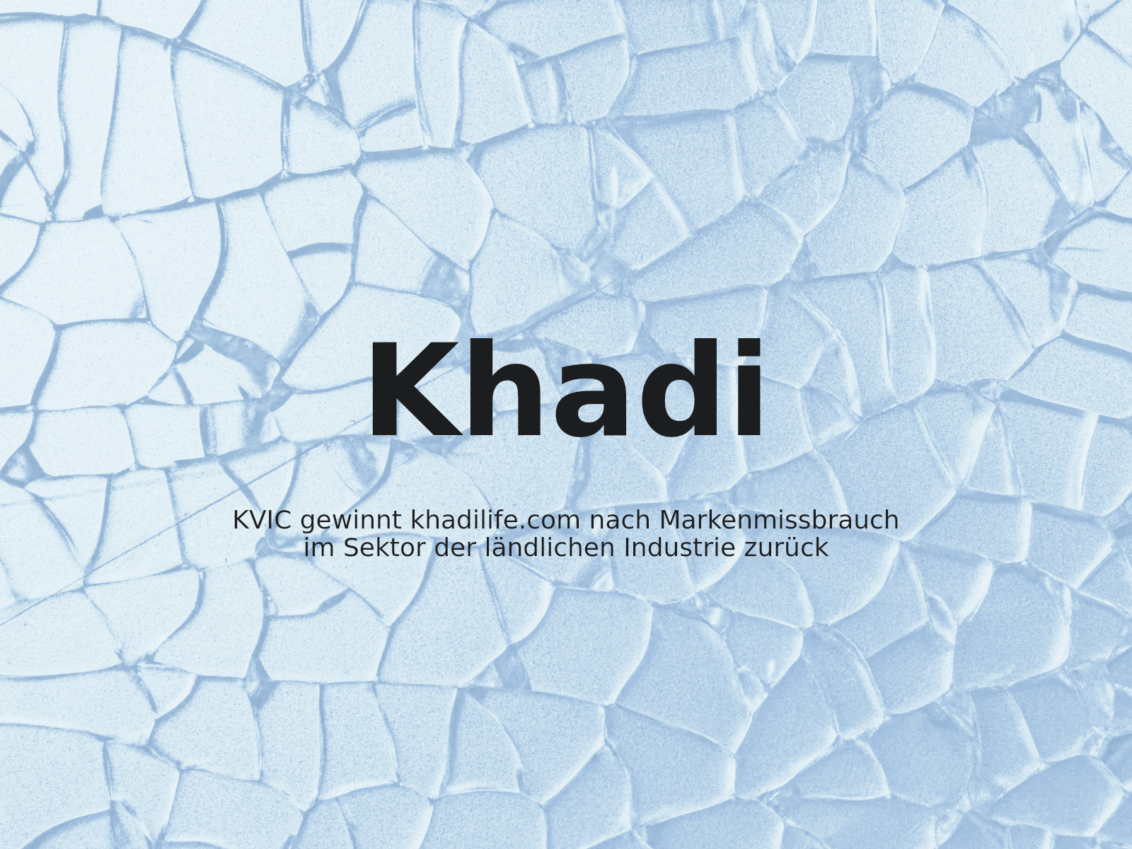 KVIC gewinnt khadilife.com nach Markenmissbrauch im Sektor der ländlichen Industrie zurück