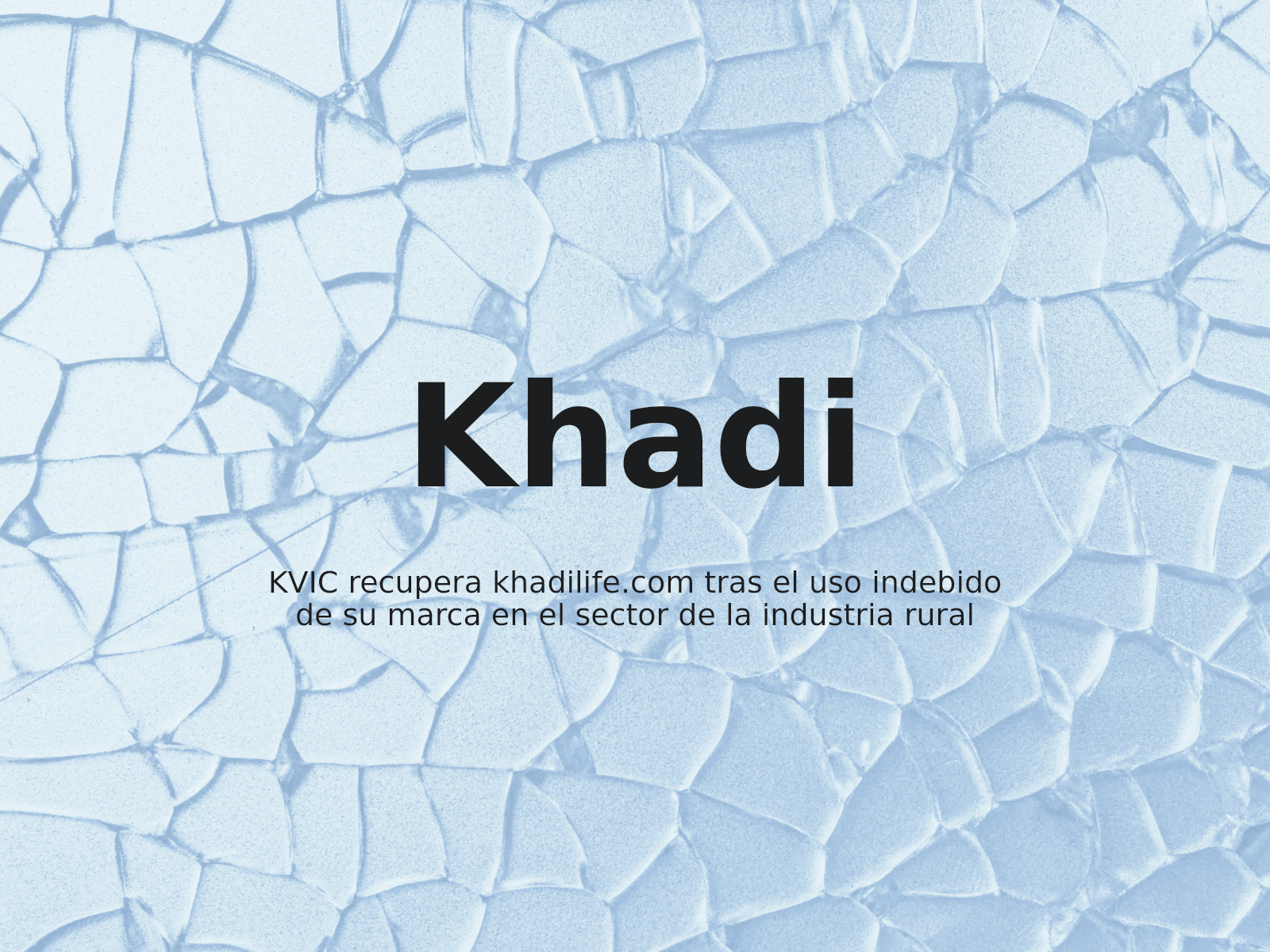 KVIC recupera khadilife.com tras el uso indebido de su marca en el sector de la industria rural