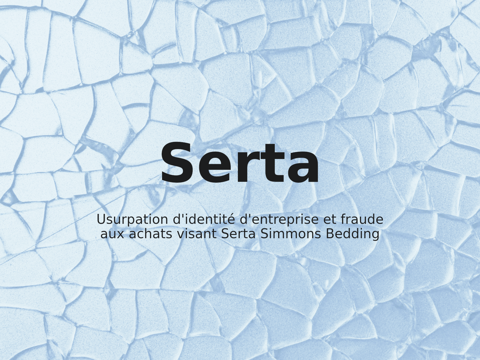 Usurpation d’identité d’entreprise et fraude aux achats visant Serta Simmons Bedding