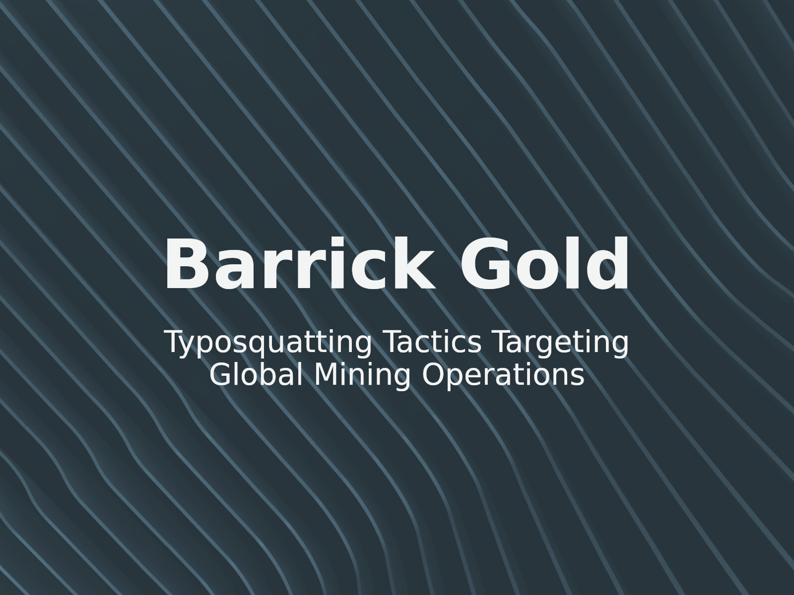 Typosquatting Tactics Targeting Global Mining Operations