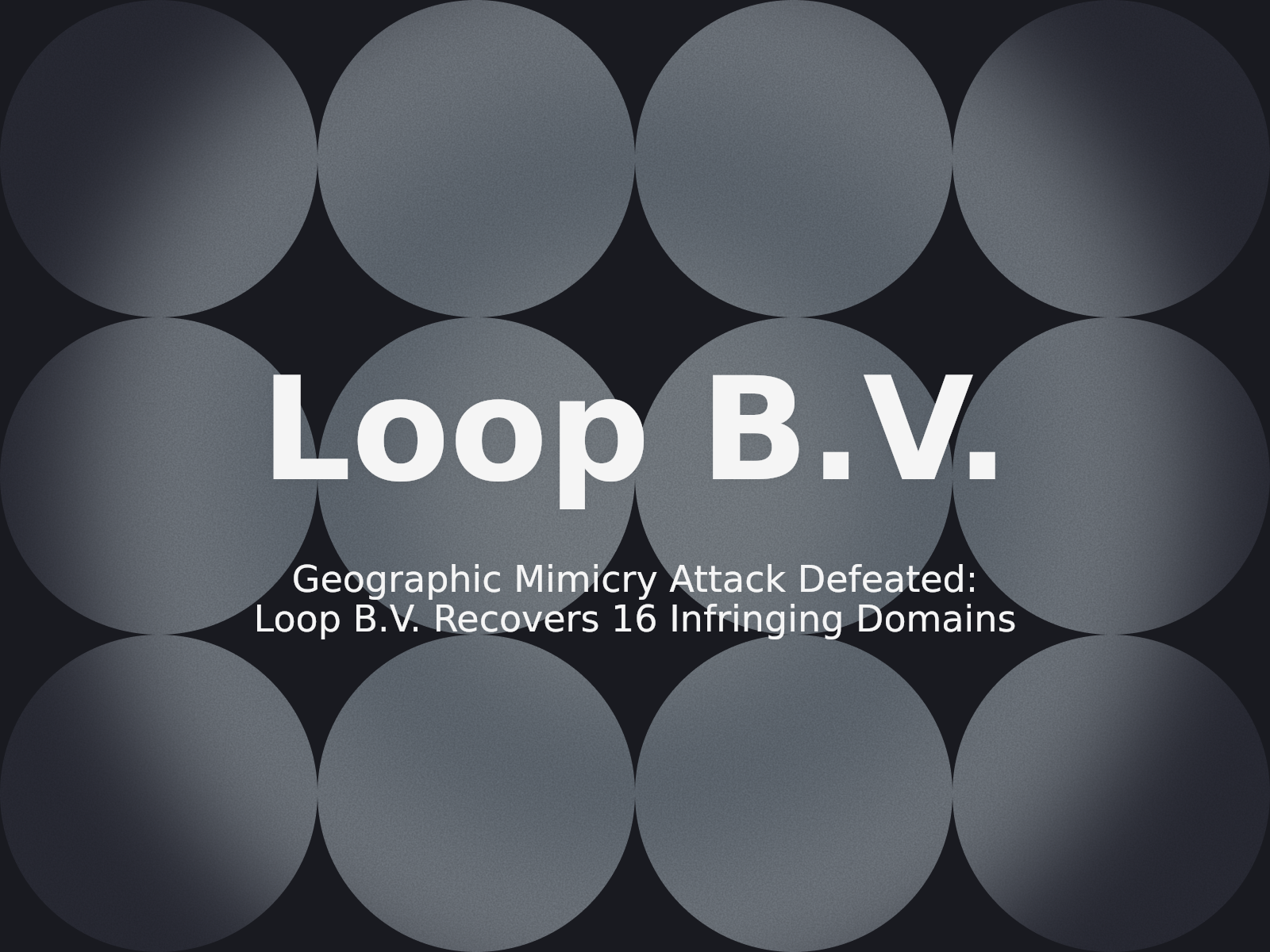 Geographic Mimicry Attack Defeated: Loop B.V. Recovers 16 Infringing Domains