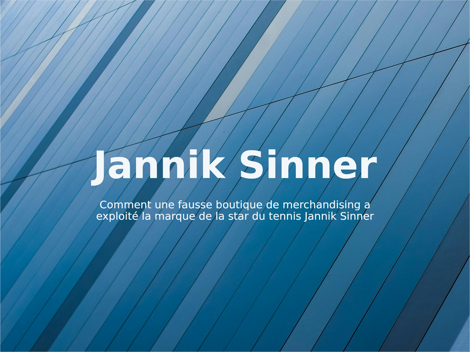 Comment une fausse boutique de merchandising a exploité la marque de la star du tennis Jannik Sinner