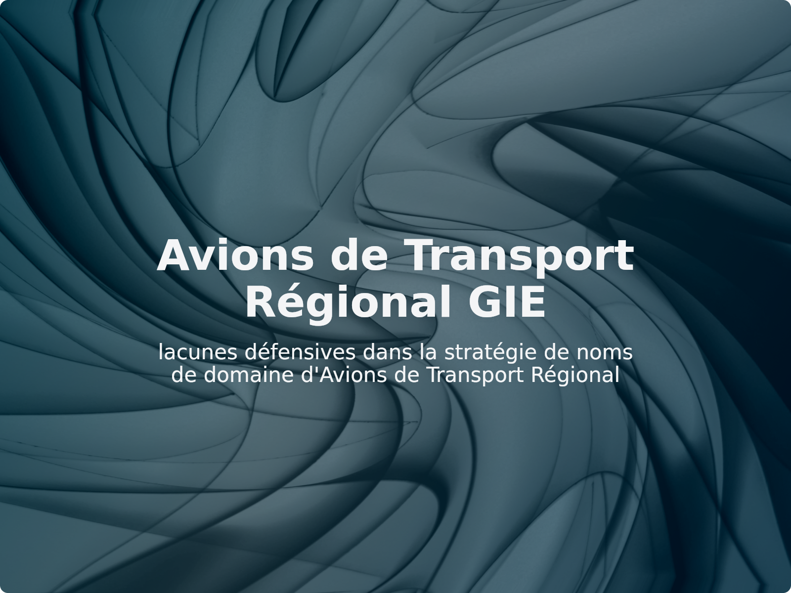 lacunes défensives dans la stratégie de noms de domaine d’Avions de Transport Régional