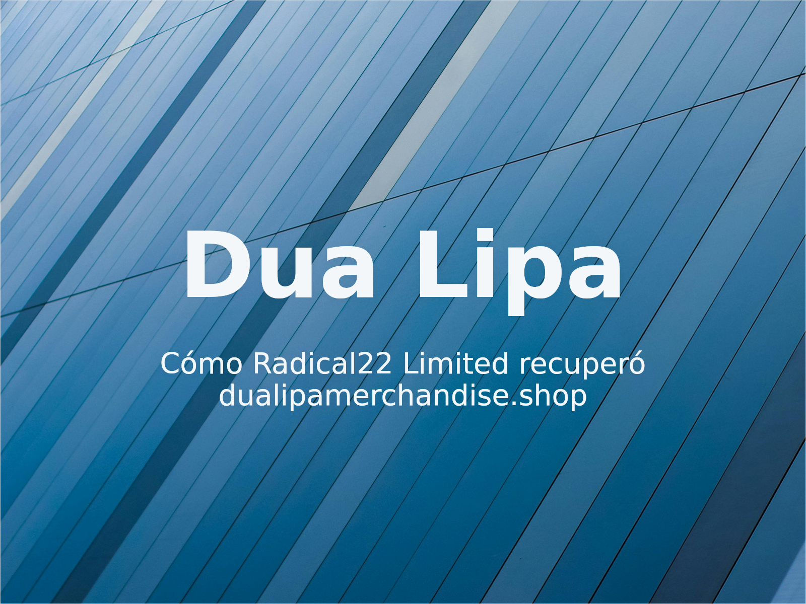 Cómo Radical22 Limited recuperó dualipamerchandise.shop