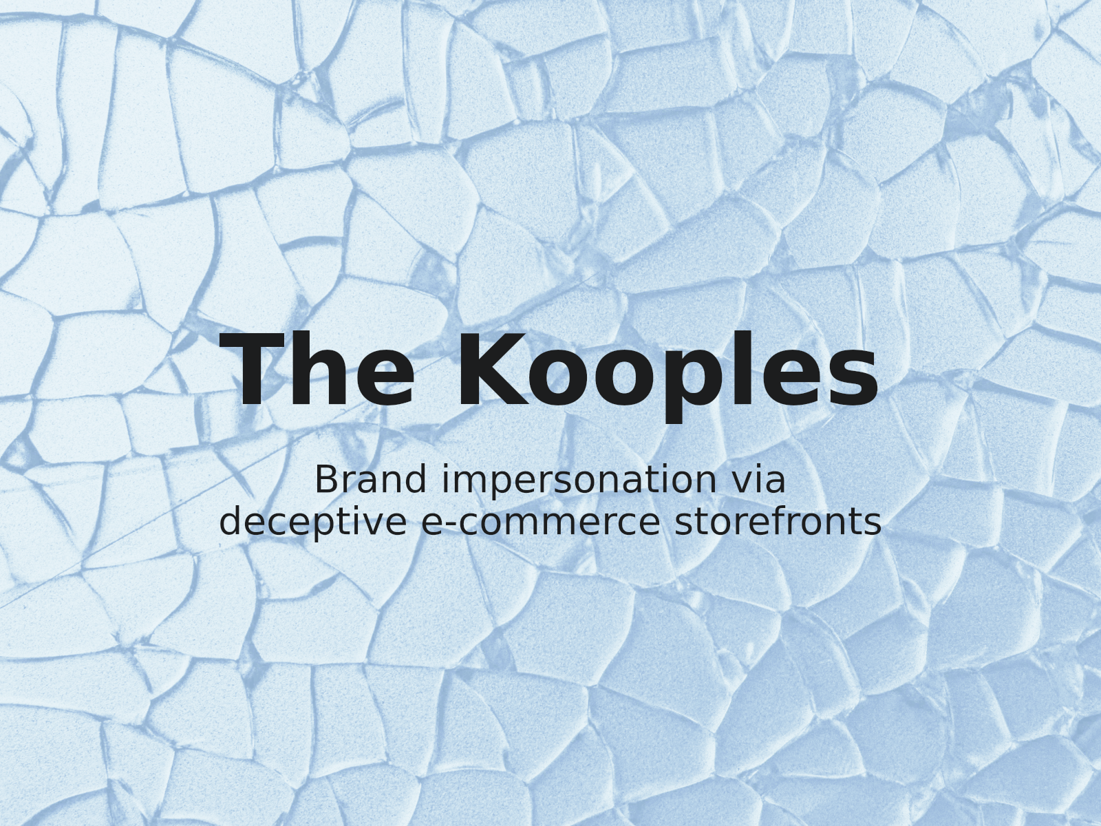 Cloned Website and Trademark Infringement involving thekooplemall.top